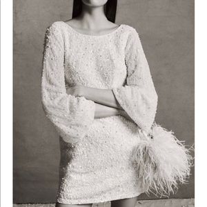 NWT BHLDN Ivory Sequin Dress